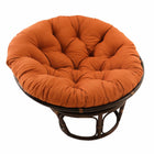 International Caravan 42-Inch Rattan Papasan Chair with Solid Twill Cushion - Spice - Chairs