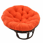 International Caravan 42-Inch Rattan Papasan Chair with Solid Twill Cushion - Tangerine Dream - Chairs