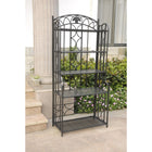 International Caravan Iron 5-Tier Bakers Rack - Antique Black - Shelves & Cases