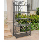 International Caravan Iron 5-Tier Bakers Rack - Pewter - Shelves & Cases