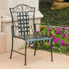 International Caravan Mandalay Set of Two Iron Chairs - Verdi Green - Outdoor Furniture