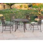 International Caravan Mandalay Set of 5 Outdoor Dining Group - Bronze - Outdoor Furniture
