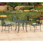 International Caravan Mandalay Set of 5 Outdoor Dining Group - Verdi Green - Outdoor Furniture