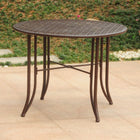 International Caravan Mandalay Iron Outdoor 39 Dining Table - Rustic Brown - Outdoor Furniture