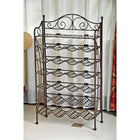 International Caravan Iron 24-Bottle Wine Rack - Bronze - Shelves & Cases