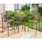 International Caravan Set of Three Iron Bar Bistro - Bronze - Outdoor Furniture