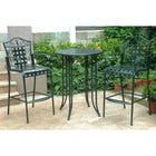 International Caravan Set of Three Iron Bar Bistro - Verdi Green - Outdoor Furniture