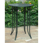 International Caravan Mandalay Iron Bar Height Round Table - Verdi Green - Outdoor Furniture