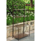 International Caravan Mandalay Iron Folding Baker Rack - Bronze - Shelves & Cases