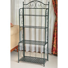International Caravan Mandalay Iron Folding Baker Rack - Verdi Green - Shelves & Cases
