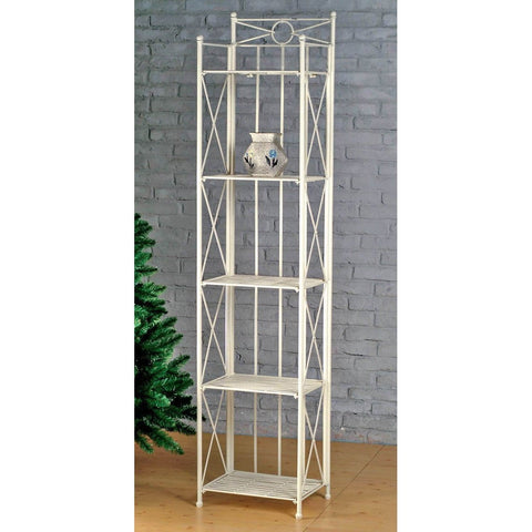 International Caravan 5-Tier Iron Folding Bakers Rack - Shelves & Cases