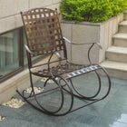 International Caravan Santa Fe Iron Nailhead Rocker - Bronze - Outdoor Furniture