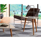 Manhattan Comfort Utopia 19.68 High Triangle End Table With Splayed Wooden Legs - Other Tables