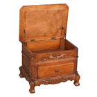 International Caravan Upholstered Vanity Stool with One Drawer - Stools