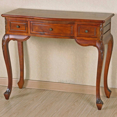 International Caravan Carved Wood Vanity Desk - Other Tables