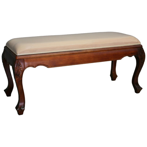 International Caravan Carved Foot of Bed Bench - Benches