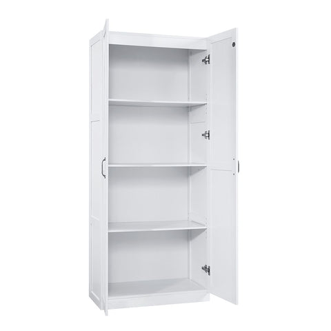 Manhattan Comfort Hopkins Modern  Storage Closet 3.0 in White-Modern Room Deco