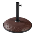 International Caravan Compound Resin Basket Weave Umbrella Stand - Chocolate - Outdoor Furniture