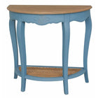 International Caravan Ashbury Stradivarius Oak Veneer Half-moon Wall Table - Antique Teal - Other Tables