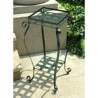 International Caravan Iron Square Plant Stand - Verdi Green - Shelves & Cases