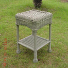 International Caravan Small PVC Resin Side Table - Antique Moss - Outdoor Furniture