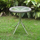 International Caravan Outdoor Resin Wicker and Glass-top Bistro Table - Antique Moss - Outdoor Furniture