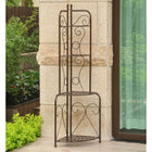 International Caravan Mandalay Iron Folding Corner Bakers Rack - Bronze - Shelves & Cases