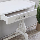 International Caravan Windsor Carved Wood Writing Table with Flip-up Drawers - Other Tables