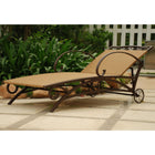 International Caravan Valencia Resin Wicker/Steel Multi Position Single Chaise Lounge - Honey - Outdoor Furniture