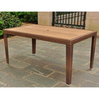 International Caravan Barcelona Resin Wicker/Aluminum Rectangular Dining Table - Light Brown - Outdoor Furniture
