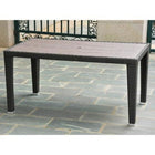International Caravan Barcelona Resin Wicker/Aluminum Rectangular Dining Table - Black - Outdoor Furniture