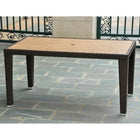 International Caravan Barcelona Resin Wicker/Aluminum Rectangular Dining Table - Chocolate - Outdoor Furniture