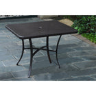 International Caravan Barcelona Resin Wicker/Aluminum 39 Square Dining Table - Chocolate - Outdoor Furniture