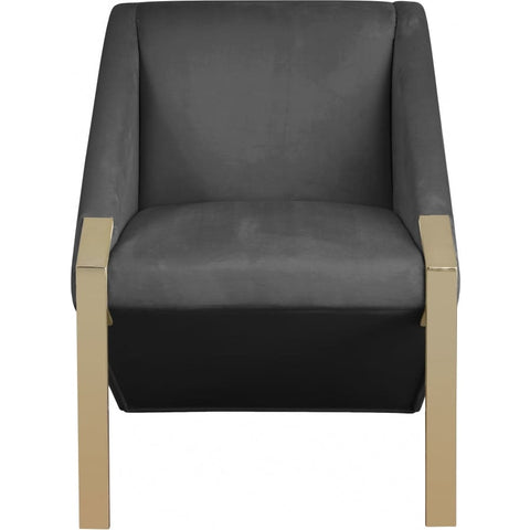 Meridian Furniture Rivet Accent Chair - Grey - Chairs