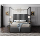 Meridian Furniture Jax Velvet King Bed - Bedroom Beds