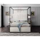 Meridian Furniture Jax Velvet King Bed - Bedroom Beds