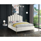 Meridian Furniture Lily Velvet King Bed - Bedroom Beds