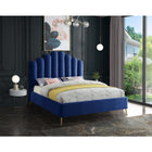 Meridian Furniture Lily Velvet Full Bed - Bedroom Beds
