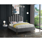 Meridian Furniture Lily Velvet King Bed - Bedroom Beds