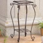 International Caravan Iron Square Plant Stand - Bronze - Shelves & Cases