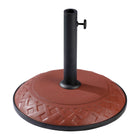 International Caravan Compound Resin Basket Weave Umbrella Stand - Terra Cotta - Outdoor Furniture