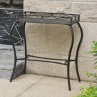 International Caravan Valencia Resin Wicker/Steel Rectangular Plant Table - Outdoor Furniture