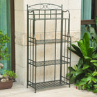 International Caravan Santa Fe Nailhead 4-Tier Bakers Rack - Verdi Green - Shelves & Cases