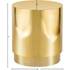 Meridian Furniture Jazzy End Table - Gold - End Table