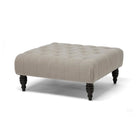 Baxton Studio Keswick Beige Linen Modern Tufted Ottoman - Living Room Furniture