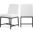 Meridian Furniture Bryce Faux Leather Dining Chair - White - Dining Chairs