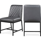 Meridian Furniture Bryce Faux Leather Dining Chair - Grey - Dining Chairs