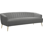 Meridian Furniture Tori Velvet Sofa - Grey - Sofas