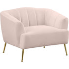 Meridian Furniture Tori Velvet Chair - Pink - Chairs