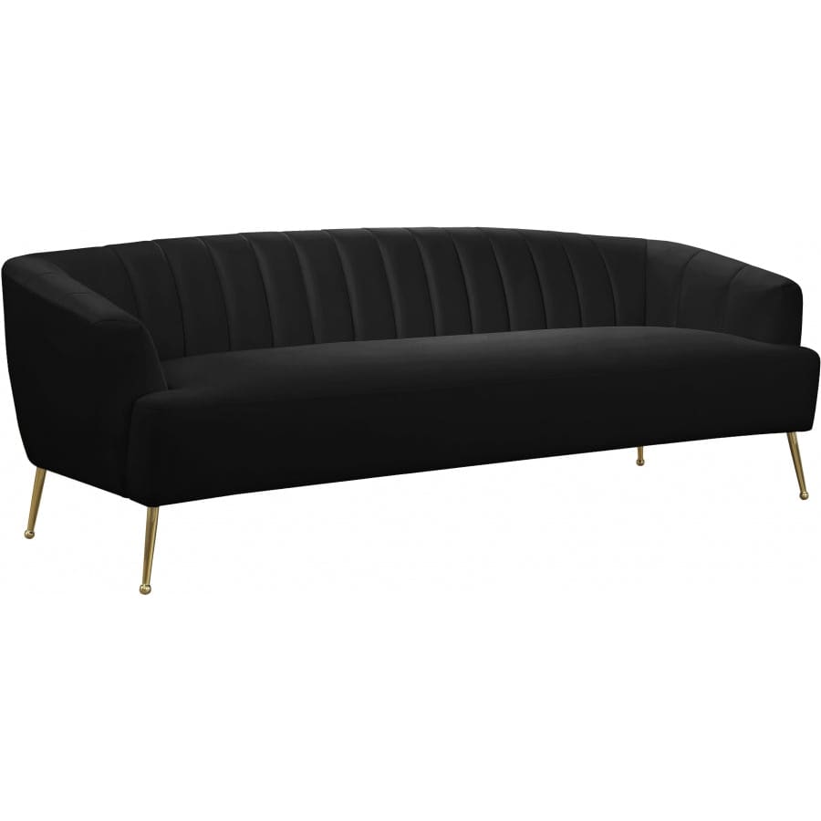 Meridian Furniture Tori Velvet Sofa - Black - Sofas